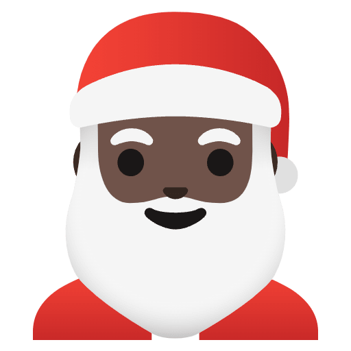 Santa Claus Dark Skin Tone Emoji from Noto Emoji Set