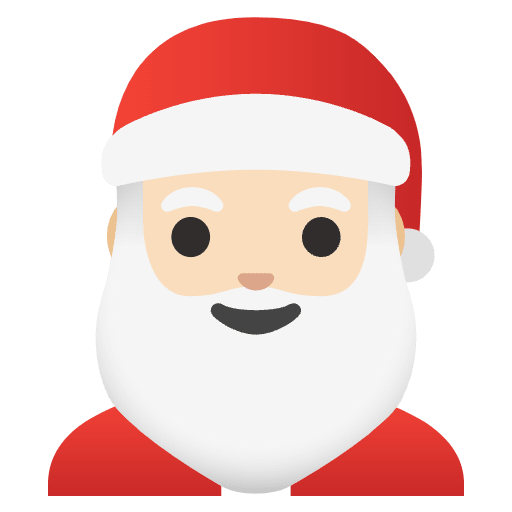 Santa Claus Light Skin Tone Emoji from Noto Emoji Set