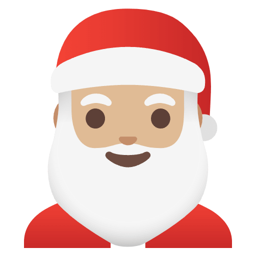 Santa Claus Medium Light Skin Tone Element from Noto Emojis Set