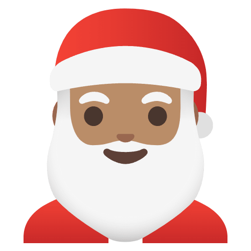 Santa Claus Medium Skin Tone Element from Noto Emojis Set