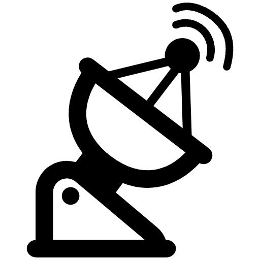Satellite Antenna High Contrast Emoji from Fluent Emoji High Contrast Set