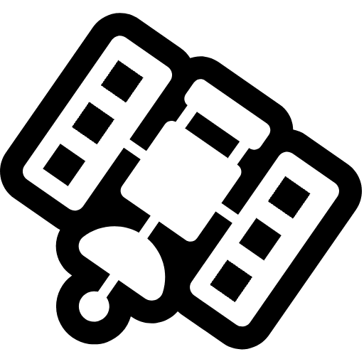 Satellite High Contrast Emoji from Fluent Emoji High Contrast Set