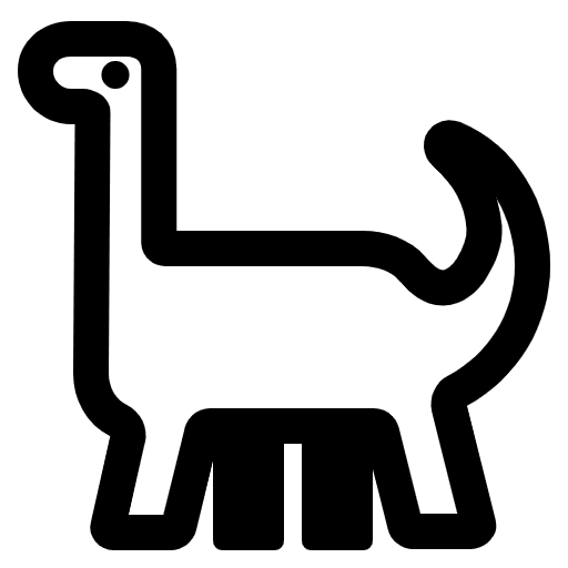 Sauropod High Contrast Emoji from Fluent Emoji High Contrast Set