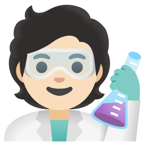 Scientist Light Skin Tone Element from Noto Emojis Set