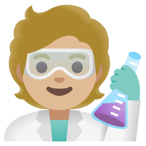 Scientist Medium Light Skin Tone Emoji from Noto Emoji Set