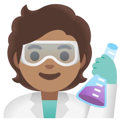 Scientist Medium Skin Tone Element from Noto Emojis Set