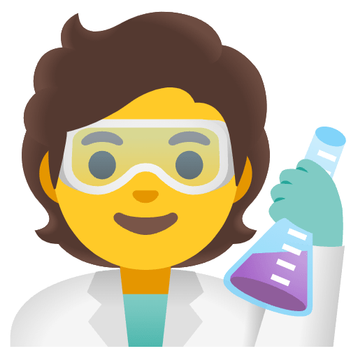 Scientist Element from Noto Emojis Set