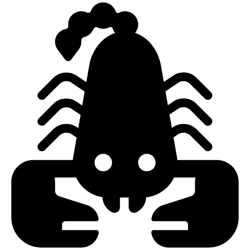 Scorpion High Contrast Emoji from Fluent Emoji High Contrast Set