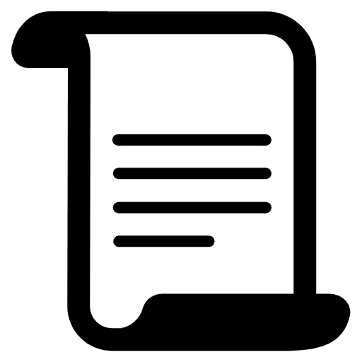 Scroll High Contrast Emoji from Fluent Emoji High Contrast Set