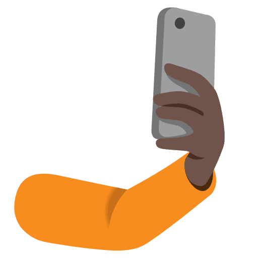 Selfie Dark Skin Tone Emoji from Noto Emojis Set