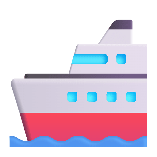 Ship Color Emoji from Fluent Emoji Color Set