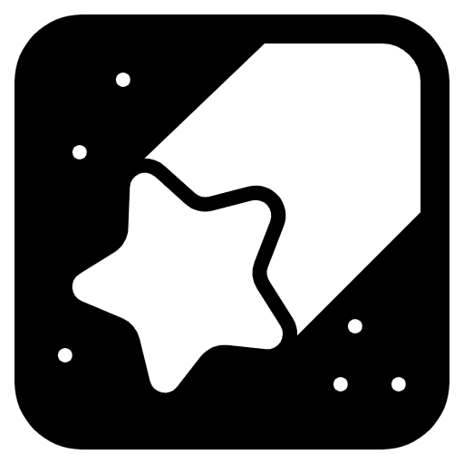 Shooting Star High Contrast Element from Fluent Emoji High Contrast Set