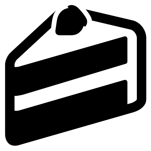 Shortcake High Contrast Emoji from Fluent Emoji High Contrast Set