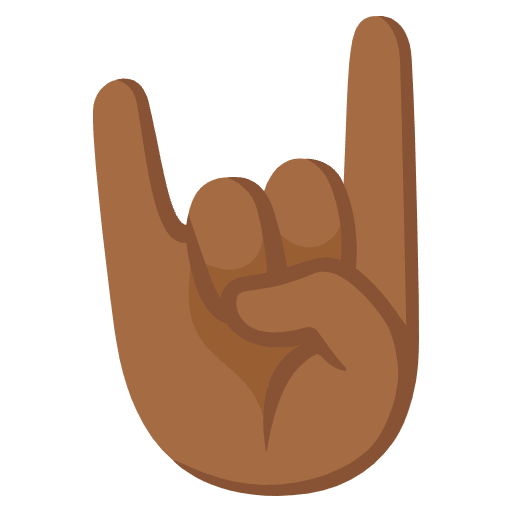 Sign Of The Horns Medium Dark Skin Tone Element from Noto Emojis Set