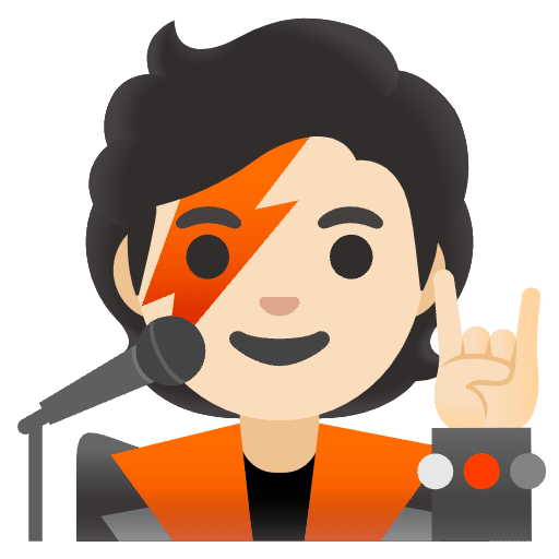 Singer Light Skin Tone Emoji from Noto Emoji Set