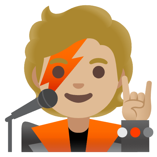 Singer Medium Light Skin Tone Emoji from Noto Emoji Set