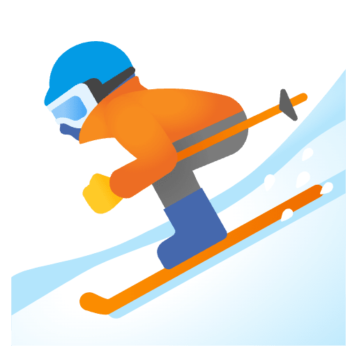 Skier Emoji from Noto Emojis Set