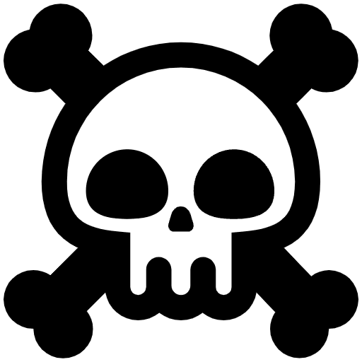 Skull And Crossbones High Contrast Element from Fluent Emoji High Contrast Set