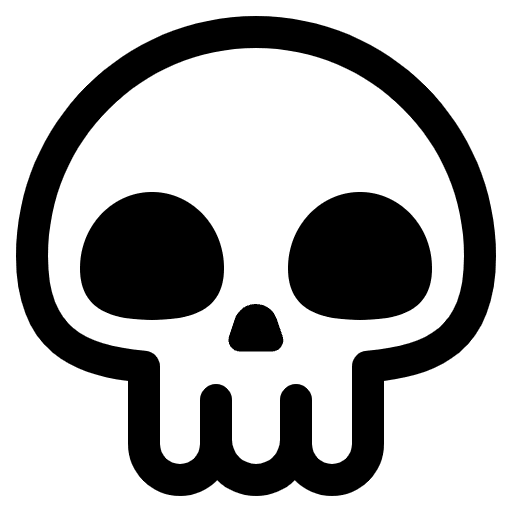 Skull High Contrast Emoji from Fluent Emoji High Contrast Set