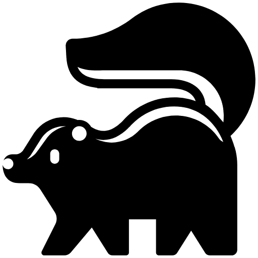 Skunk High Contrast Emoji from Fluent Emoji High Contrast Set