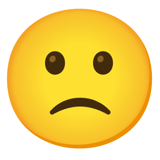 Slightly Frowning Face Emoji from Noto Emoji Set
