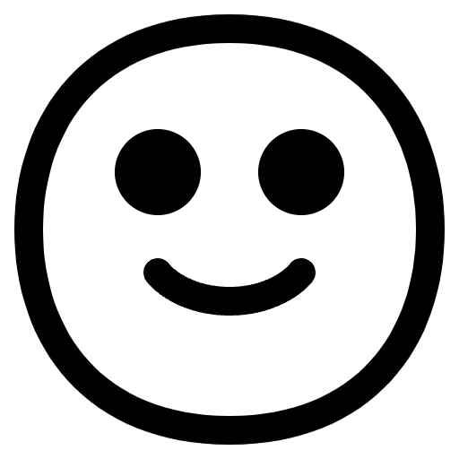 Slightly Smiling Face High Contrast Emoji from Fluent Emoji High Contrast Set