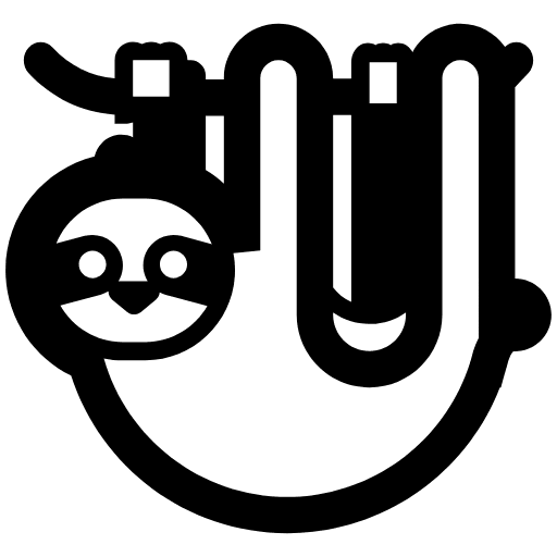 Sloth High Contrast Element from Fluent Emoji High Contrast Set