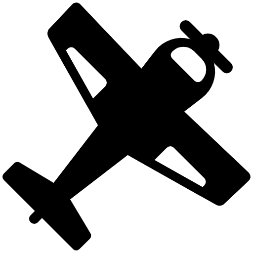 Small Airplane High Contrast Emoji from Fluent Emoji High Contrast Set