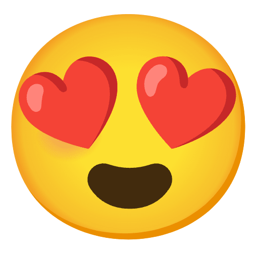Smiling Face With Heart Eyes Emoji from Noto Emoji Set
