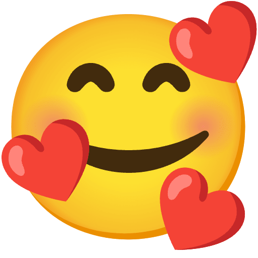 Smiling Face With Hearts Emoji from Noto Emojis Set