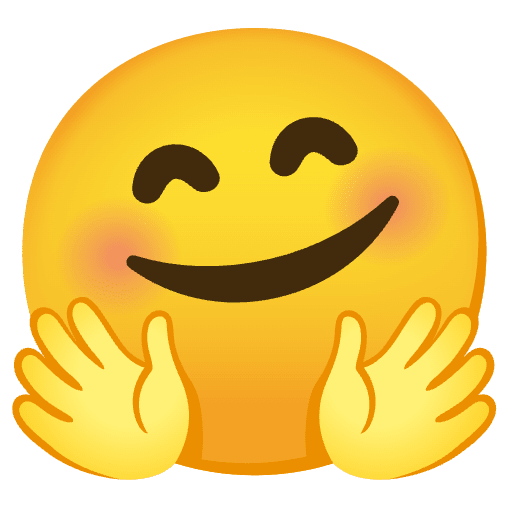 Smiling Face With Open Hands Emoji from Noto Emoji Set