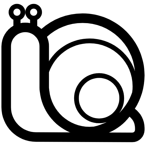 Snail High Contrast Emoji from Fluent Emoji High Contrast Set