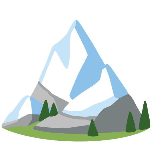 Snow Capped Mountain Element from Noto Emojis Set
