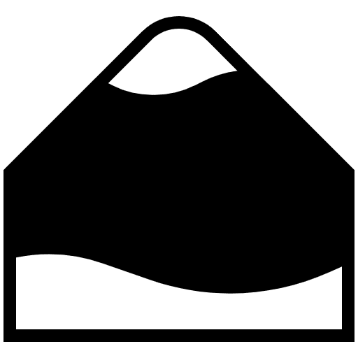 Snow Capped Mountain High Contrast Emoji from Fluent Emoji High Contrast Set