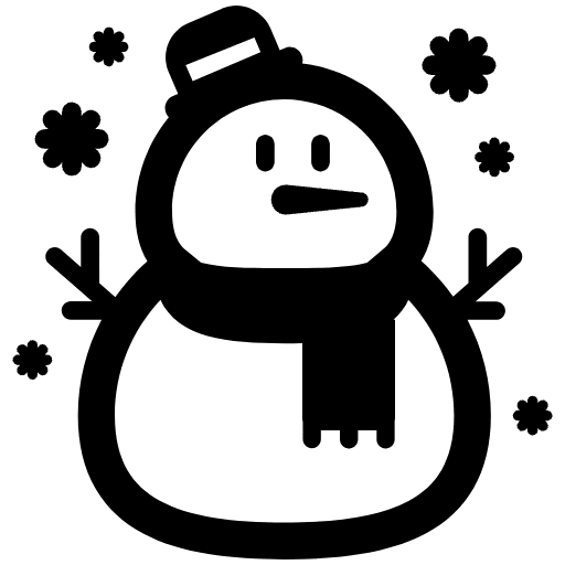 Snowman High Contrast Emoji from Fluent Emoji High Contrast Set