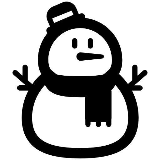 Snowman Without Snow High Contrast Emoji from Fluent Emoji High Contrast Set