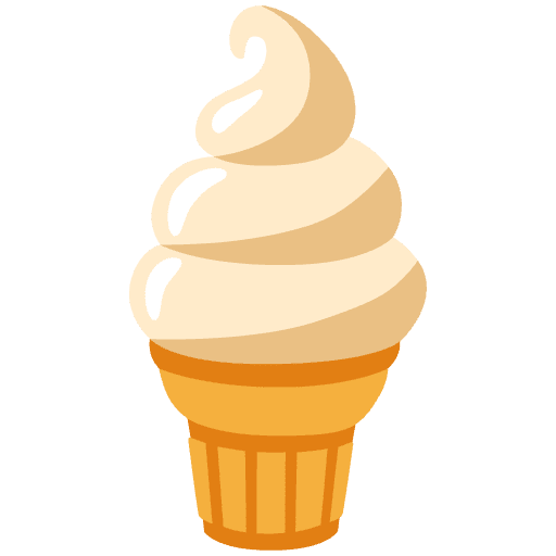 Soft Ice Cream Emoji from Noto Emojis Set