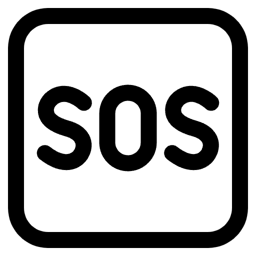 Sos Button High Contrast Element from Fluent Emoji High Contrast Set