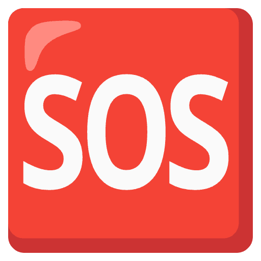 Sos Button Emoji from Noto Emojis Set