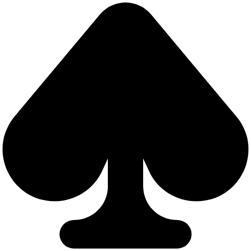 Spade Suit High Contrast Emoji from Fluent Emoji High Contrast Set