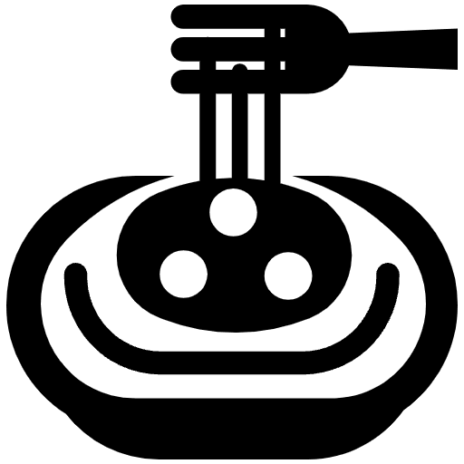 Spaghetti High Contrast Emoji from Fluent Emoji High Contrast Set
