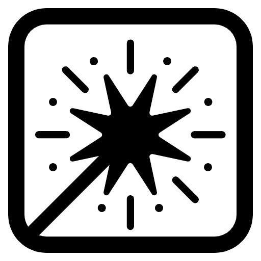 Sparkler High Contrast Emoji from Fluent Emoji High Contrast Set