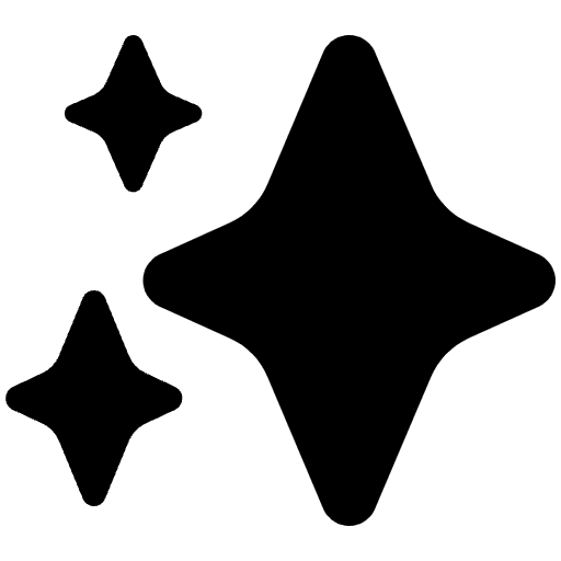 Sparkles High Contrast Emoji from Fluent Emoji High Contrast Set