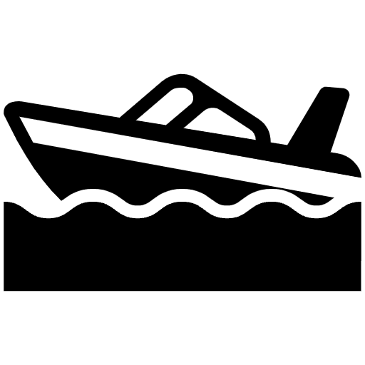 Speedboat High Contrast Element from Fluent Emoji High Contrast Set