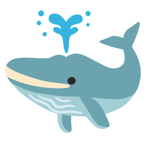 Spouting Whale Element from Noto Emojis Set