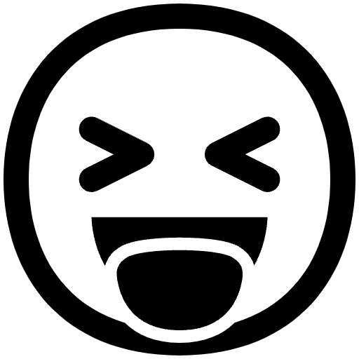 Squinting Face With Tongue High Contrast Emoji from Fluent Emoji High Contrast Set