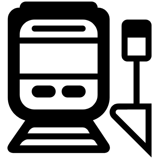 Station High Contrast Element from Fluent Emoji High Contrast Set