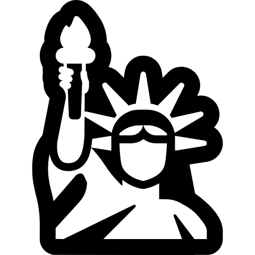 Statue Of Liberty High Contrast Emoji from Fluent Emoji High Contrast Set