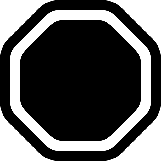 Stop Sign High Contrast Emoji from Fluent Emoji High Contrast Set