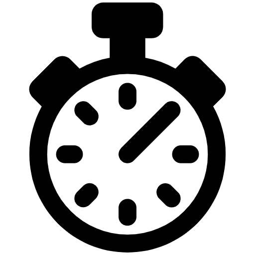 Stopwatch High Contrast Emoji from Fluent Emoji High Contrast Set